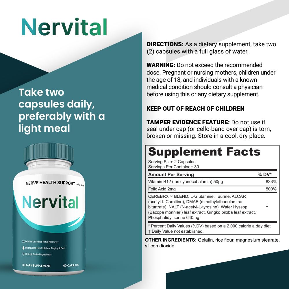 Gold Nutra Nervital Capsule 1 Count