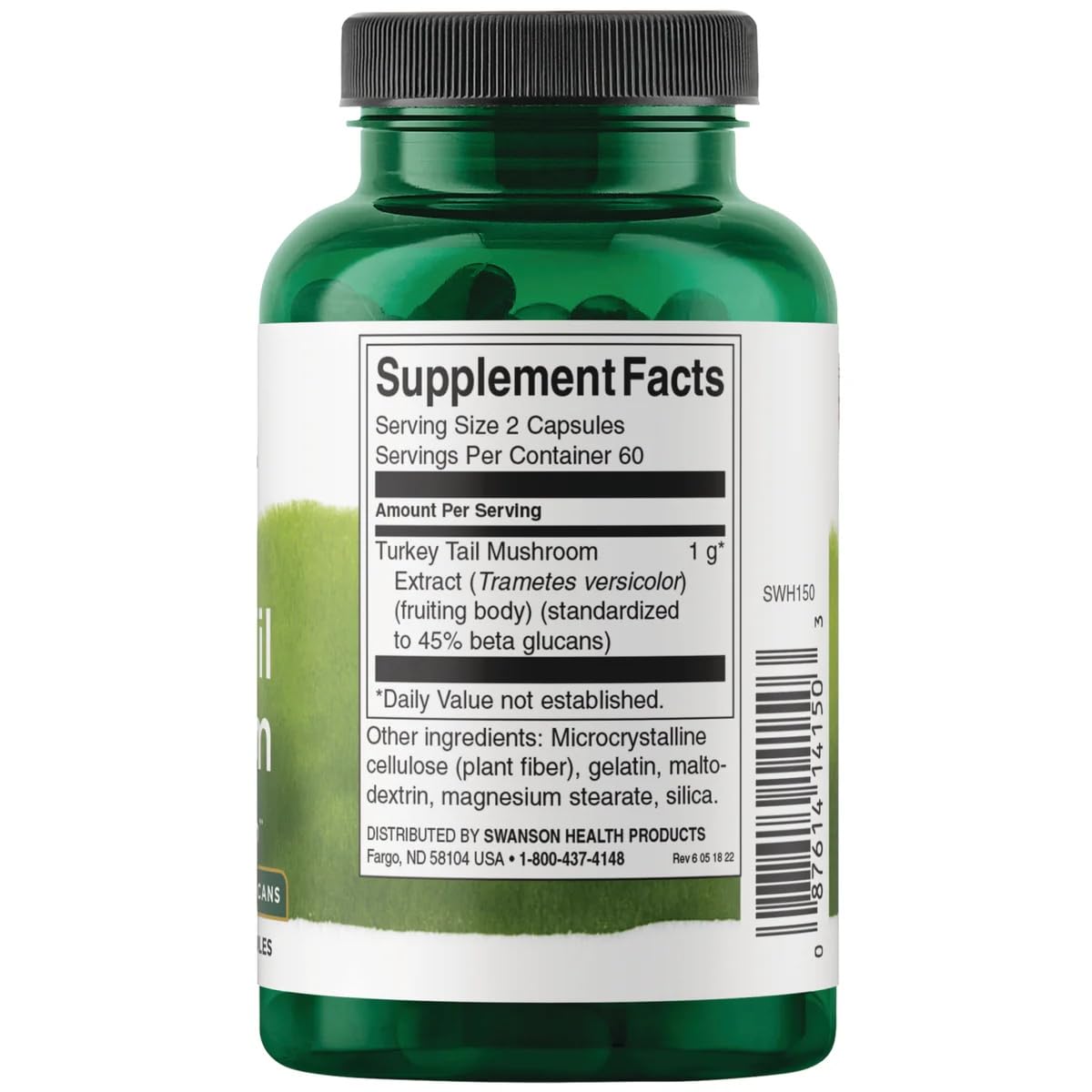Swanson Turkey Tail Mushroom Capsules 240 Count