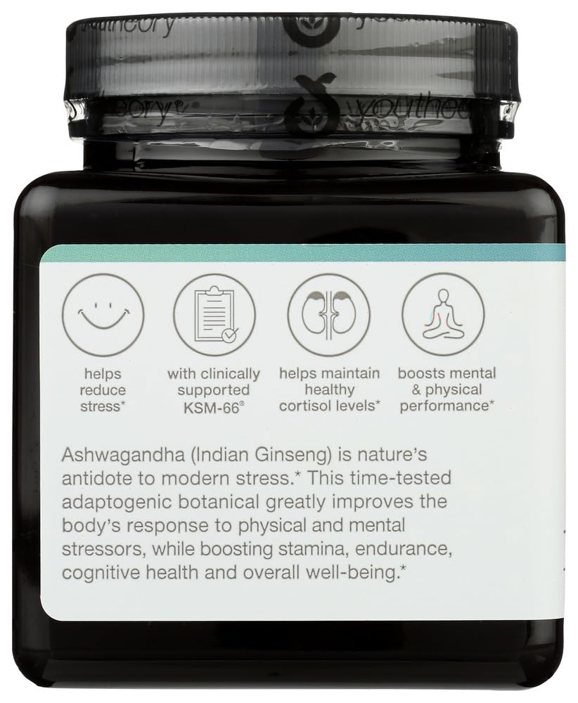 Youtheory Ashwagandha Dietary Supplement Capsule, 60 Count