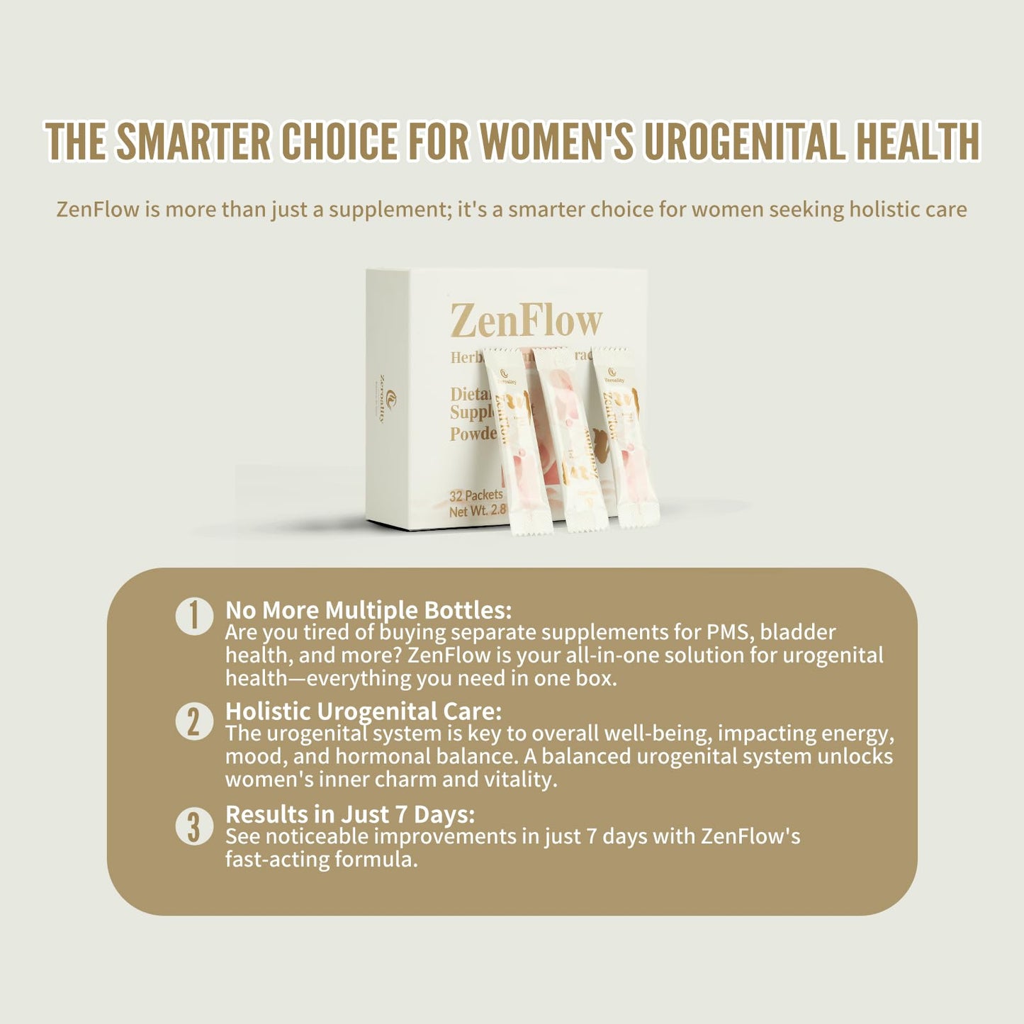 Zeroality ZenFlow PMS and Menstrual Support, TCM, Dong Quai Powder 32 Packets