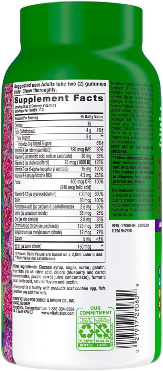 Generic Vita Men's Adult Gummy Multivitamin Supplement for Men 220 Count