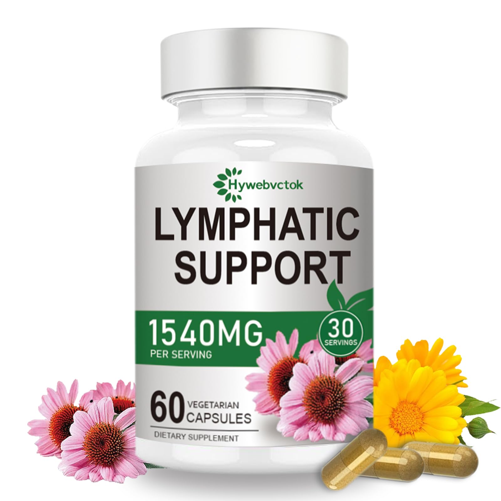 Hywebvctok Lymphatic Drainage Supplements Capsule, 60 Count