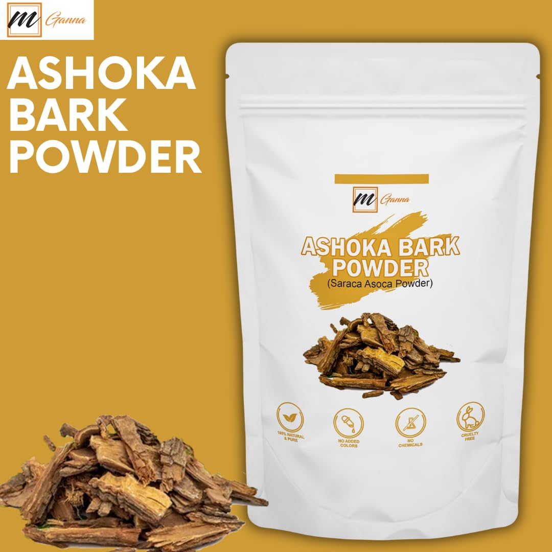 mGanna Ashoka Bark/Saraca Asoca Powder for Health and Skin Care (Powder), 8.01 Ounce