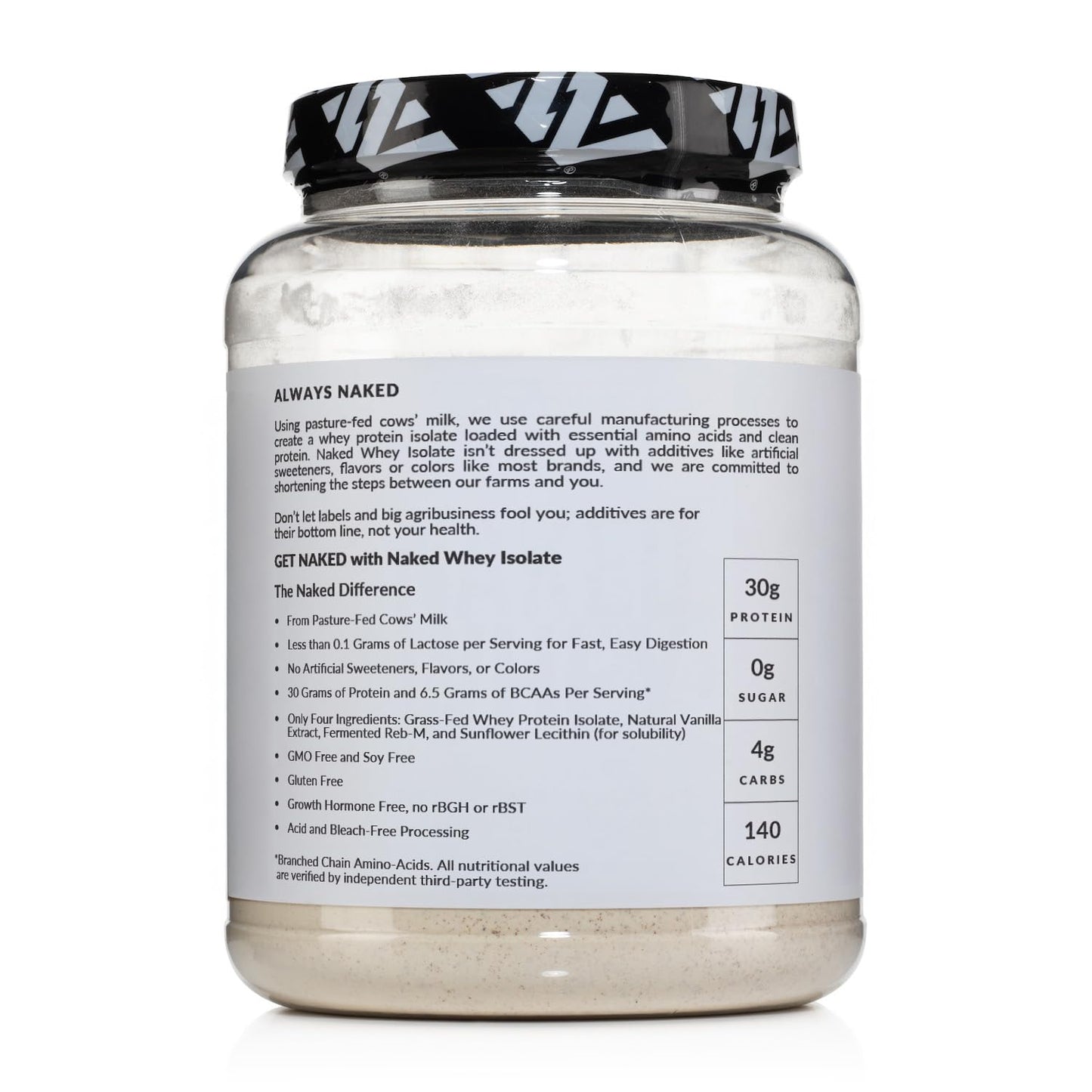 NAKED Vanilla Whey Isolate Protein Powder, 32 oz