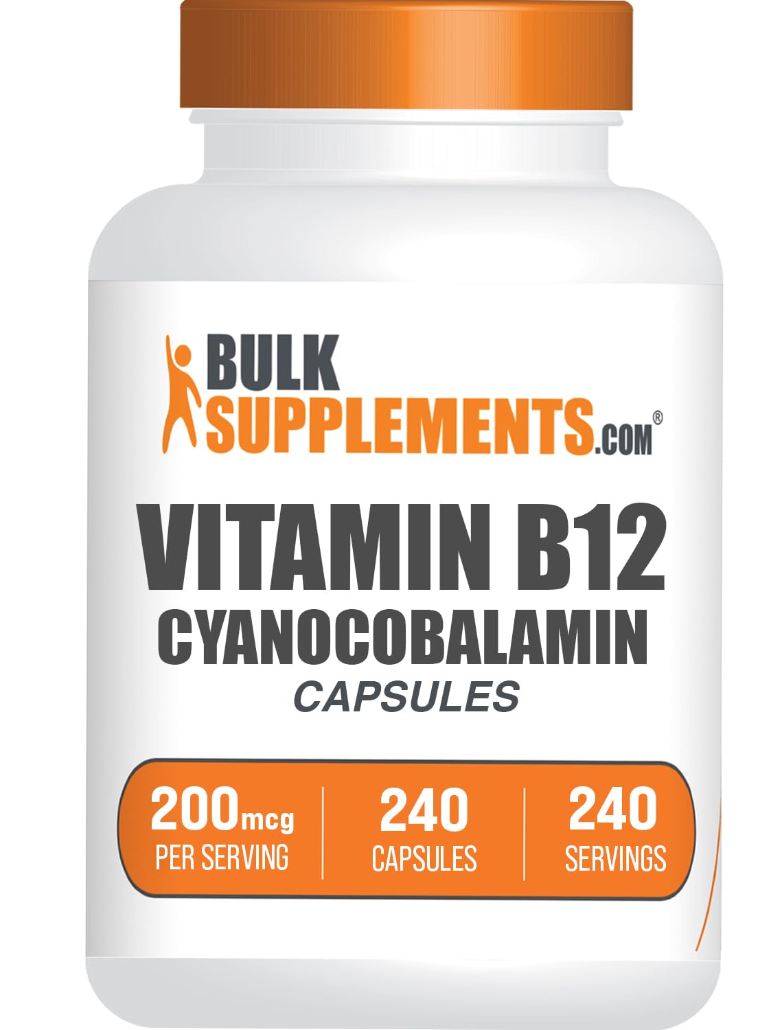 BulkSupplements Vitamin B12 Capsule, 240 Capsules