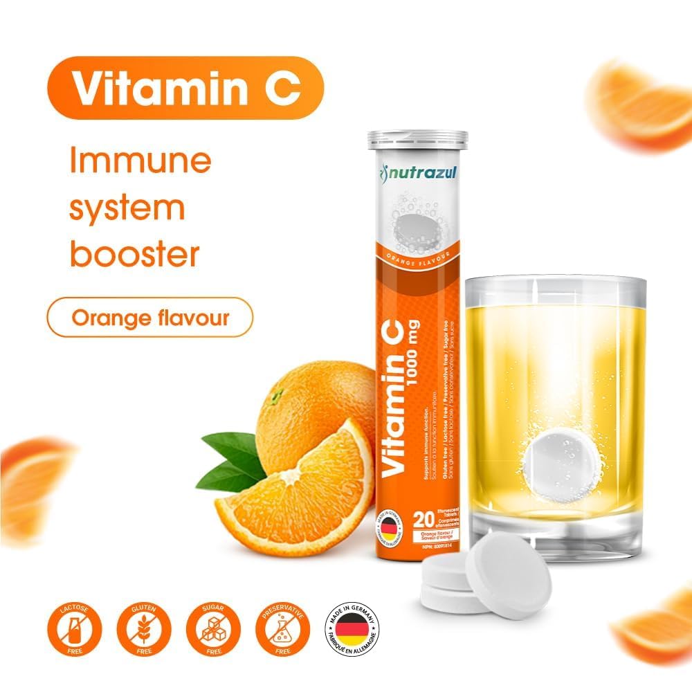 Nutrazul Vitamin C 1000mg Effervescent Tablets, 60 Tablets