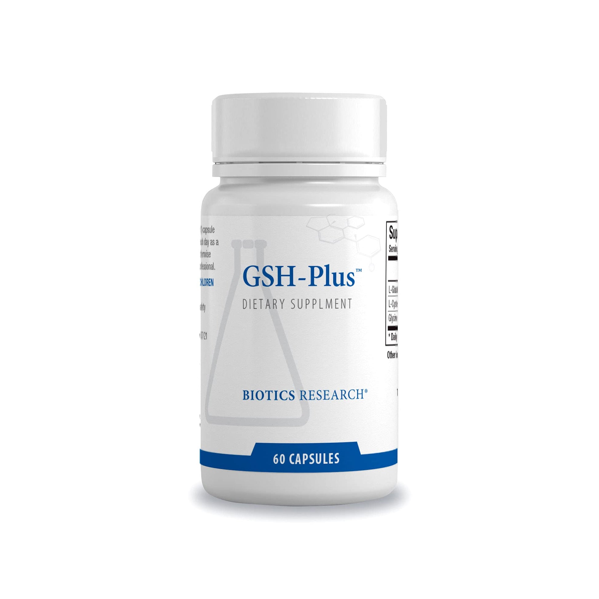 Biotics Research GSH Plus 150 mg Glutathione Plus NAC and Glycine, 60 Capsules