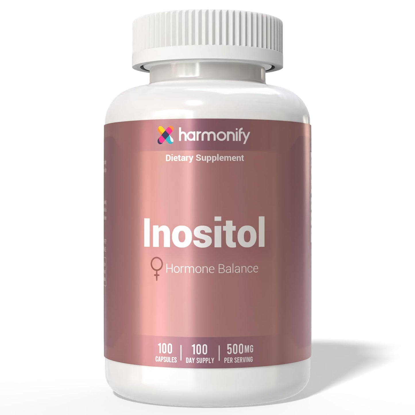 HARMONIFY Inositol Supplement 500mg Capsules, 100 Count