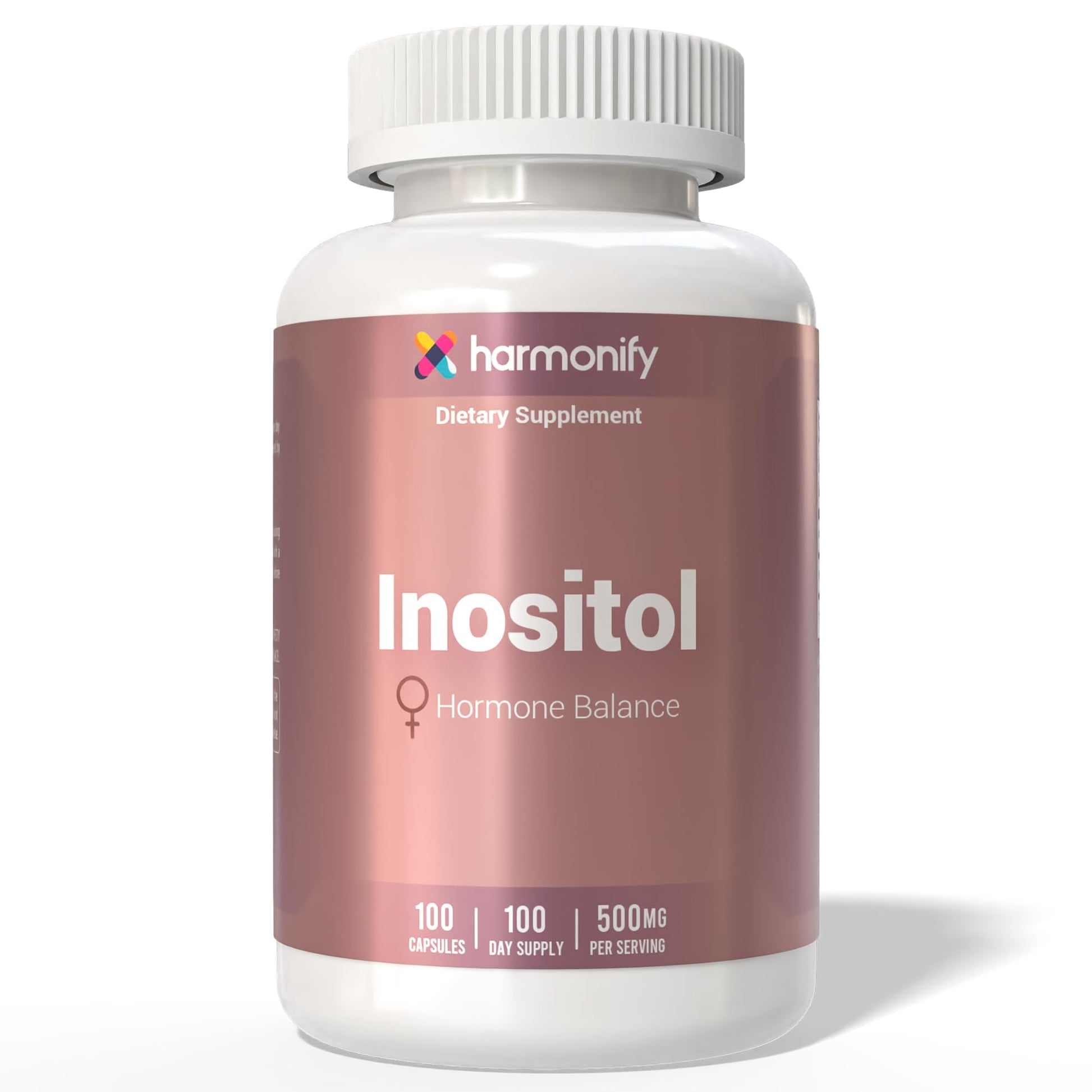 HARMONIFY Inositol Supplement 500mg Capsules, 100 Count