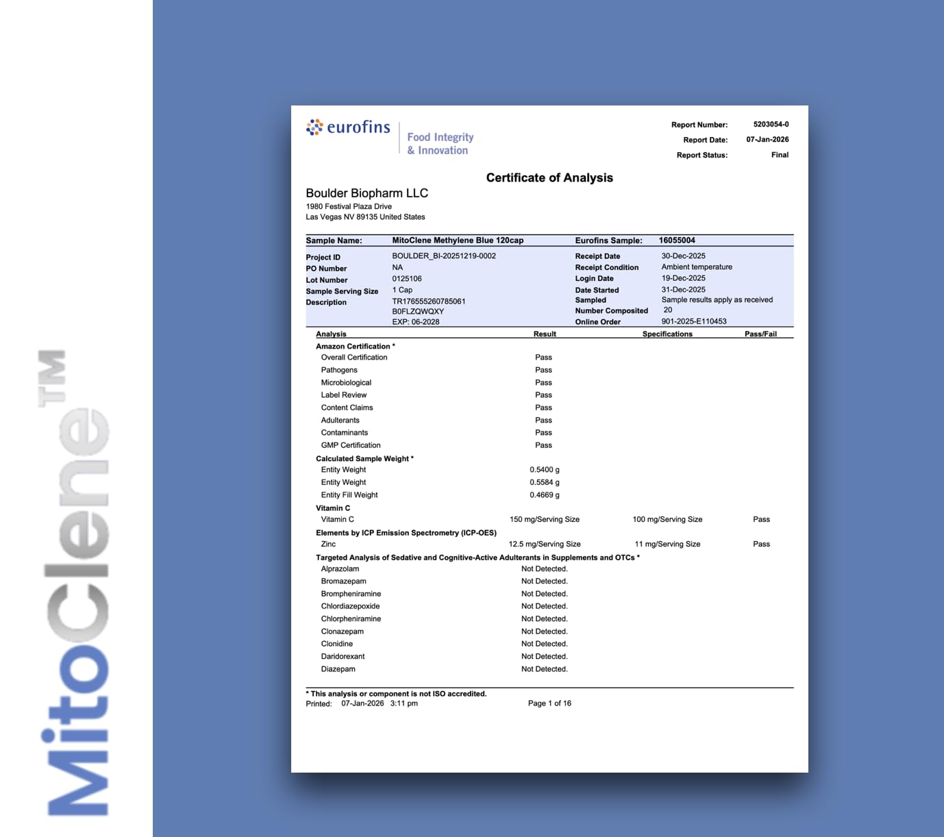 CELCLENE MitoClene 120 Extended-Release Methylene Blue Capsules 10mg, 1 Count