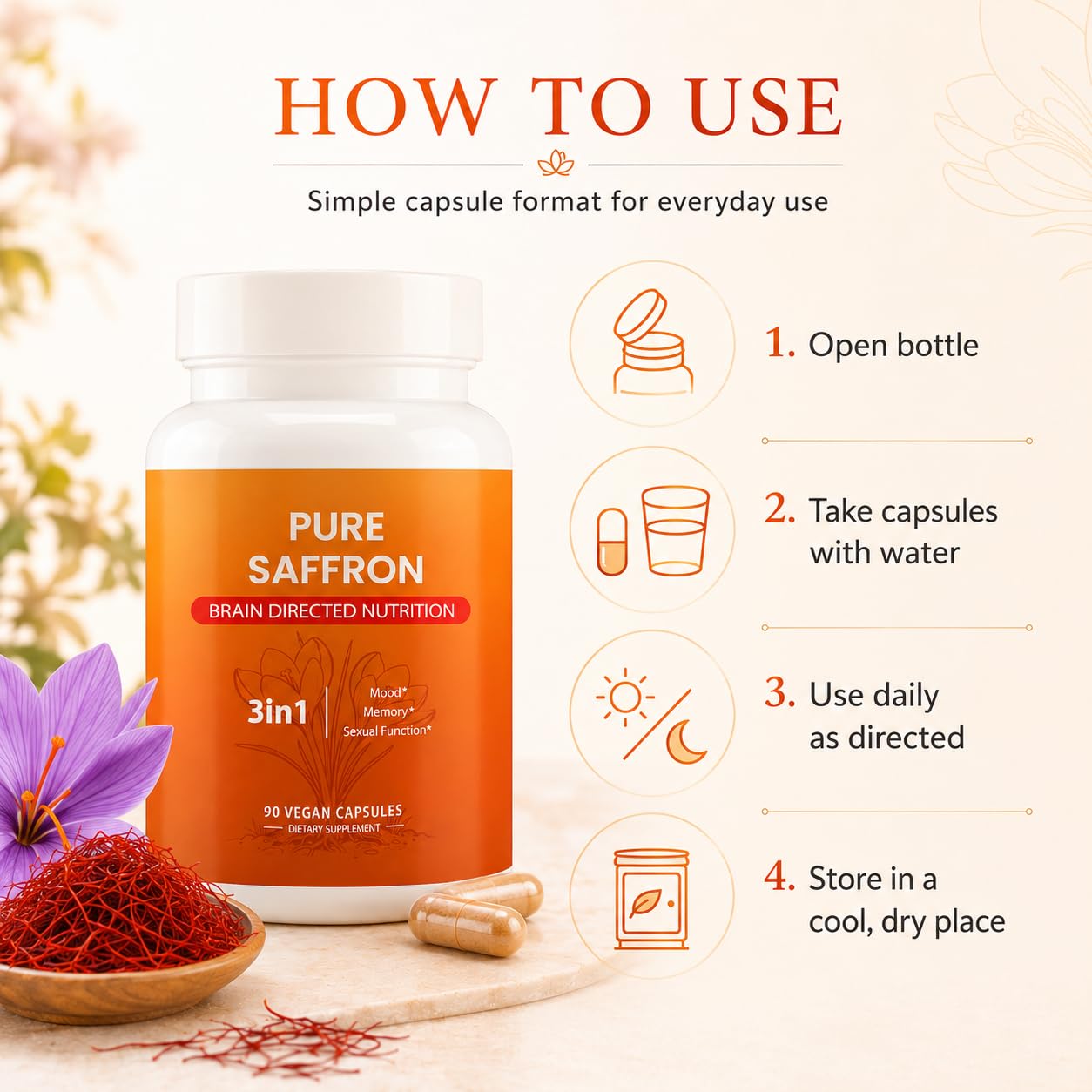 versafy Happy Saffron with Curcumin & Zinc 1 Capsule