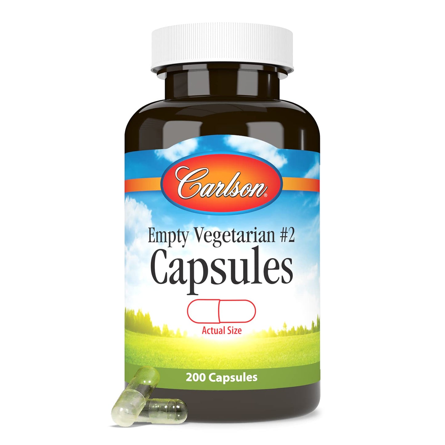 Carlson Empty Vegetarian #2 Small Capsules Capsule 200 Count