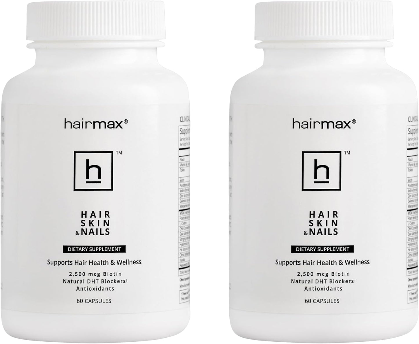 Hairmax Hair, Skin and Nails Dietary Supplement Capsule, 2 Pack