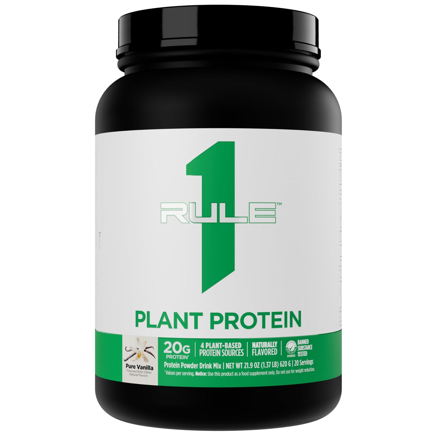 Rule 1 Proteins Plant Protein Powder, Vanilla Crème, 24 Servings