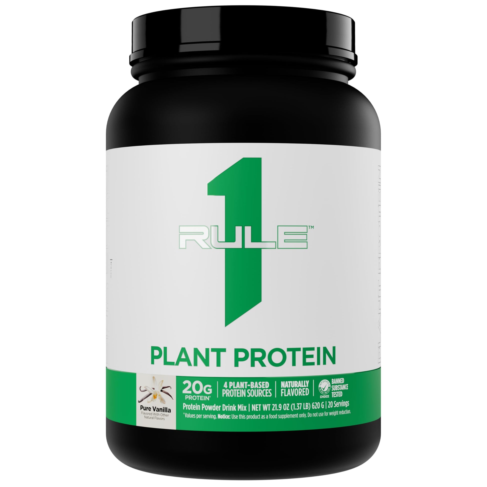 Rule 1 Proteins Plant Protein Powder, Vanilla Crème, 24 Servings