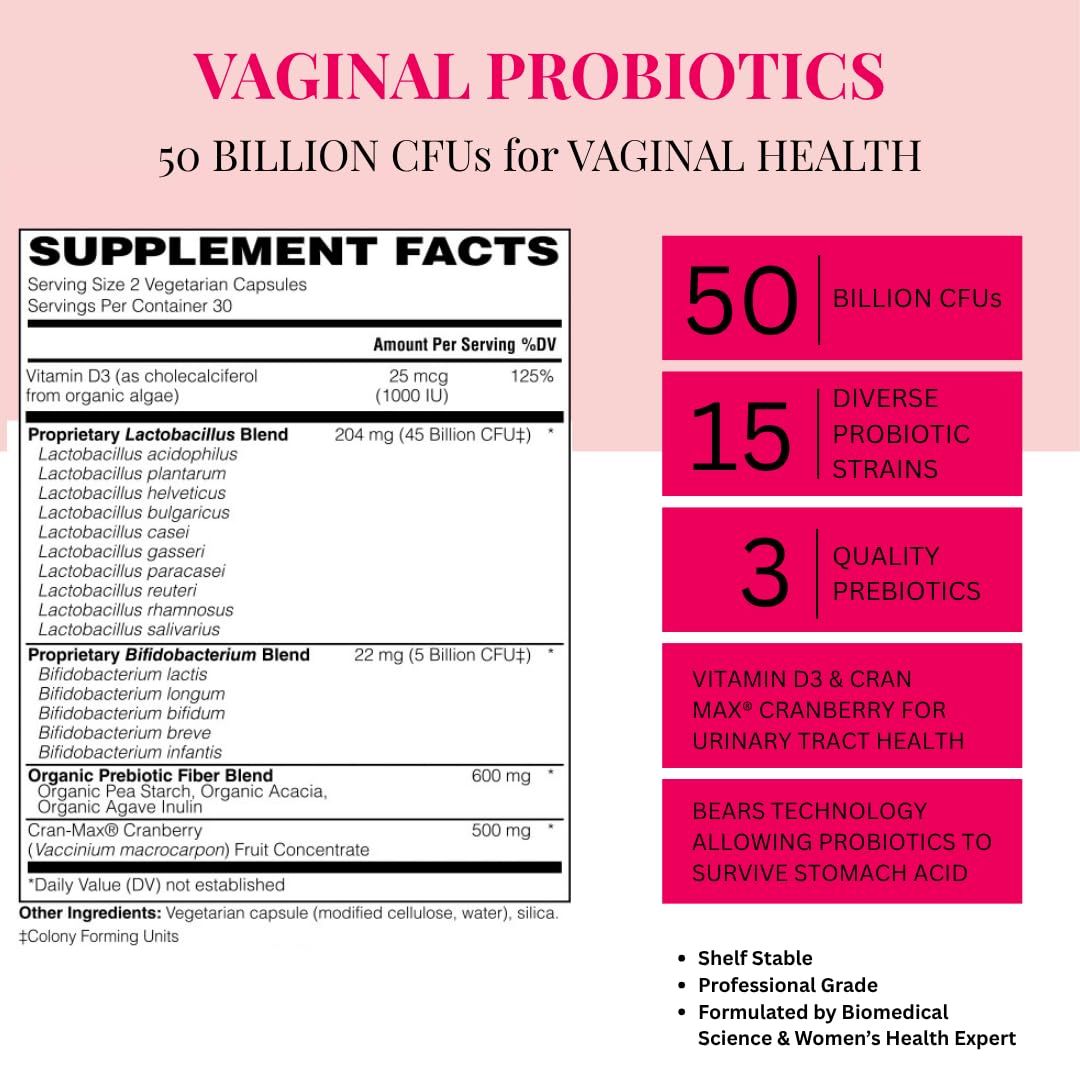 With Meraki Co. Clarity Pre/Probiotic with Vaginal and Urinary Support Capsule, 60 Count