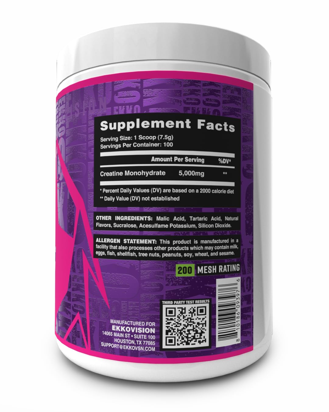 Ekkovision Creatine Monohydrate Powder, 120