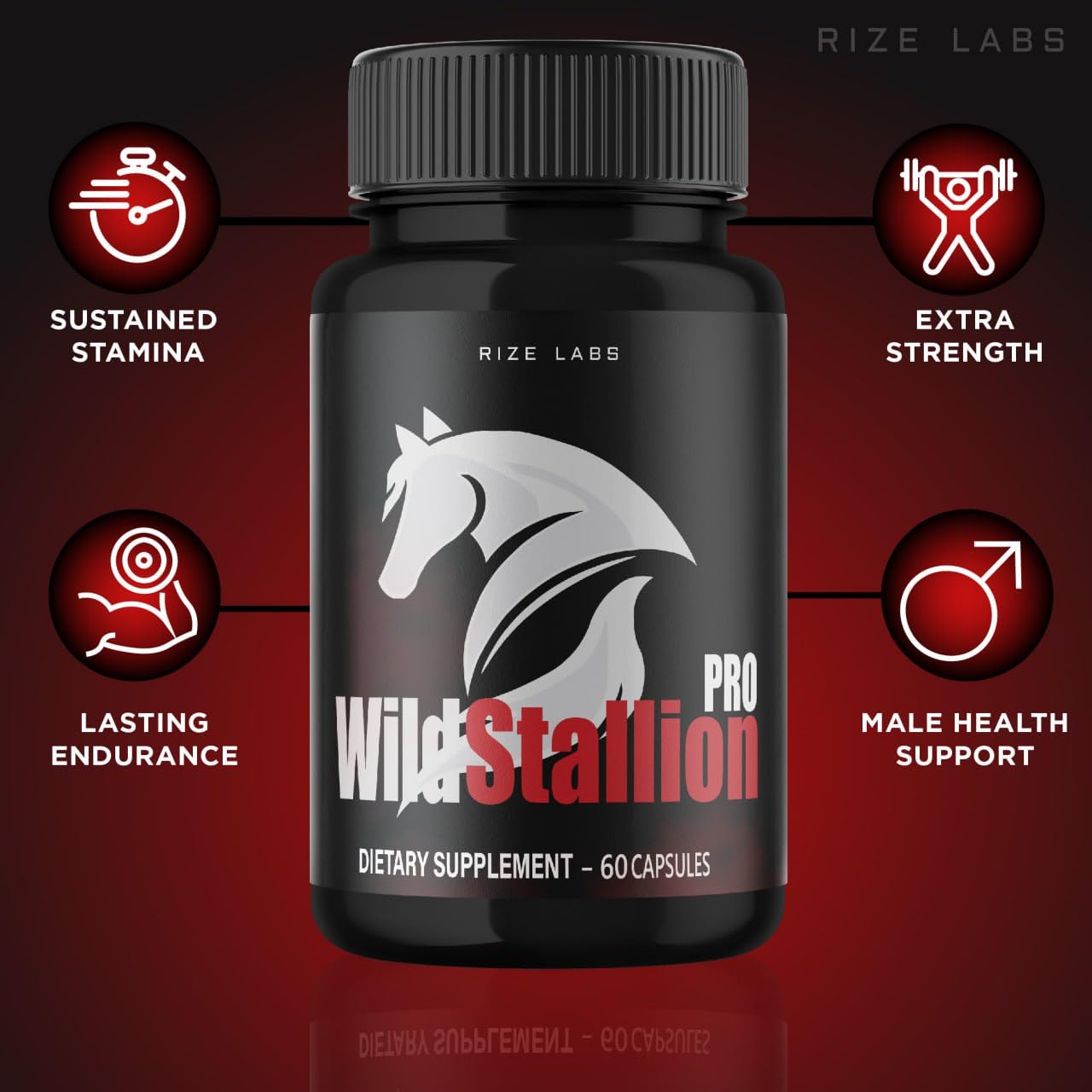 Rize Labs Wild Stallion Pro Capsules, 60 Count