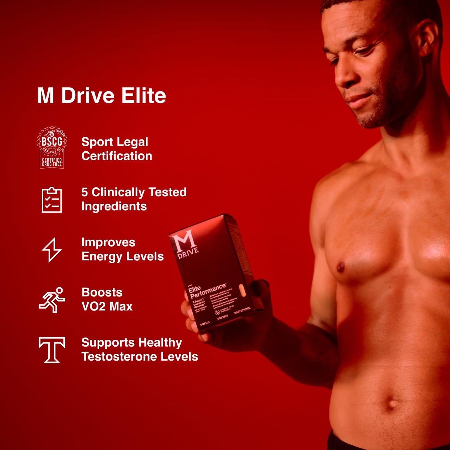 Mdrive Elite Testosterone Booster for Men Capsules 90 Count