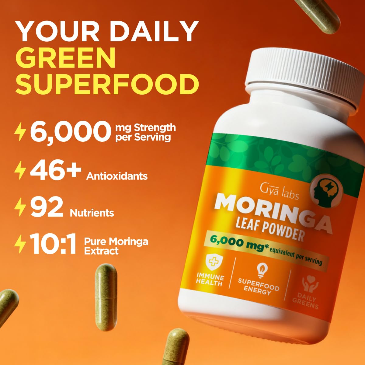 Gya Labs Moringa Capsules 300 Capsules