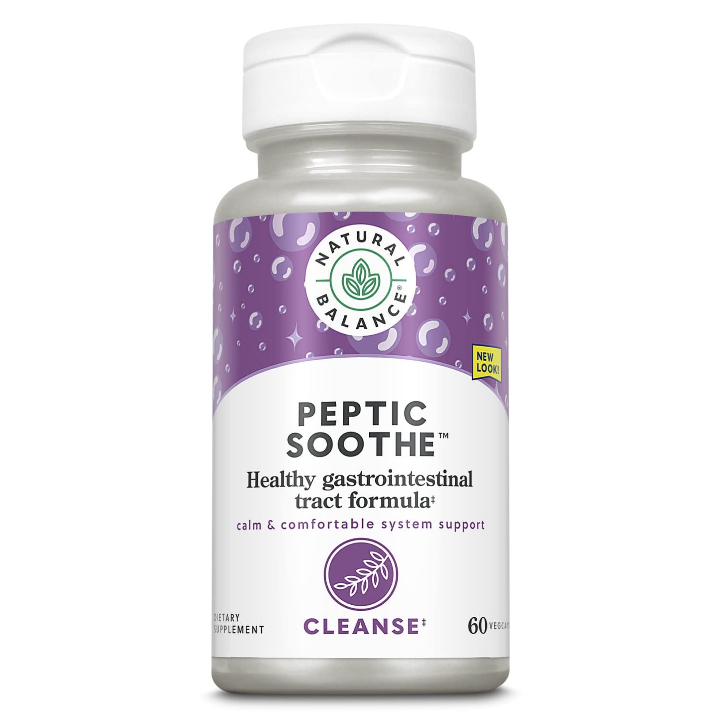 Natural Balance Peptic Soothe Gastrointestinal Formula for Healthy Digestion Support with Zinc Carnosine, L-Glutamine & Mastic Gum Capsules 60