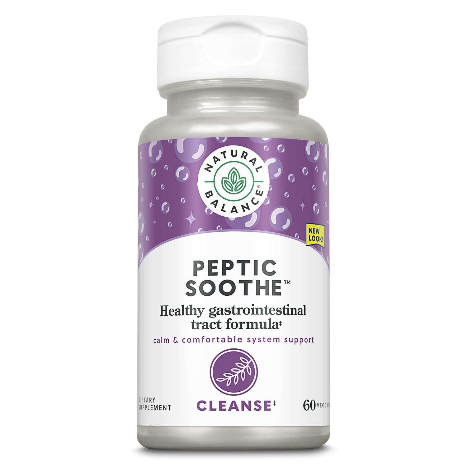 Natural Balance Peptic Soothe Gastrointestinal Formula for Healthy Digestion Support with Zinc Carnosine, L-Glutamine & Mastic Gum Capsules 60