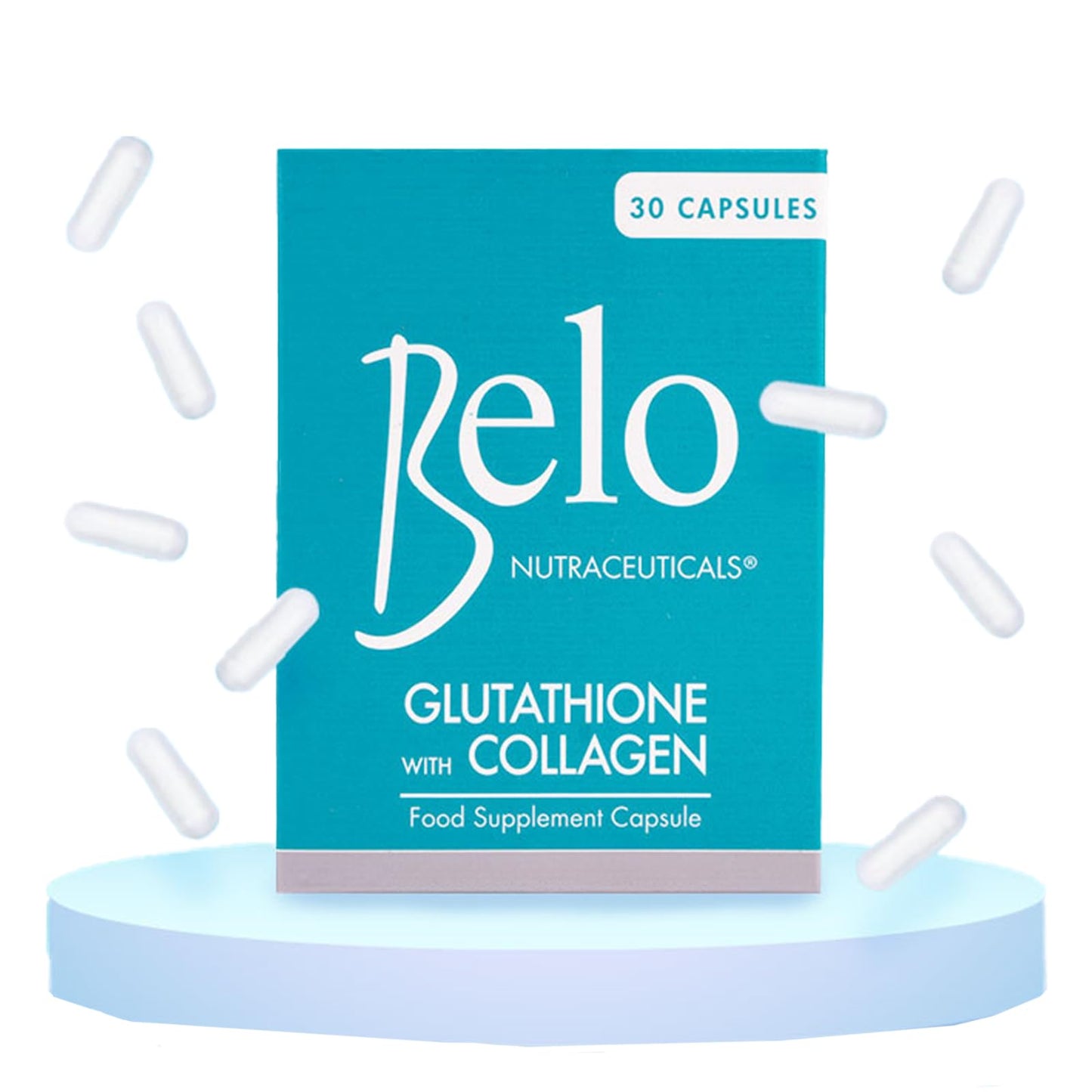 Belo Essentials Glutathione Collagen Advanced Skin Support Beauty Capsule Supplement 30 Capsules