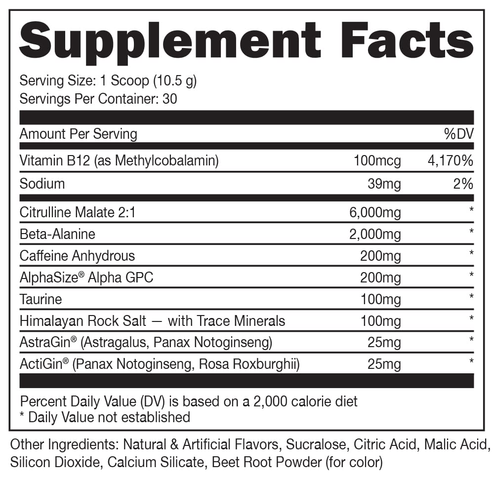 Bucked Up Pre Workout Powder Watermelon 10.99 Ounce