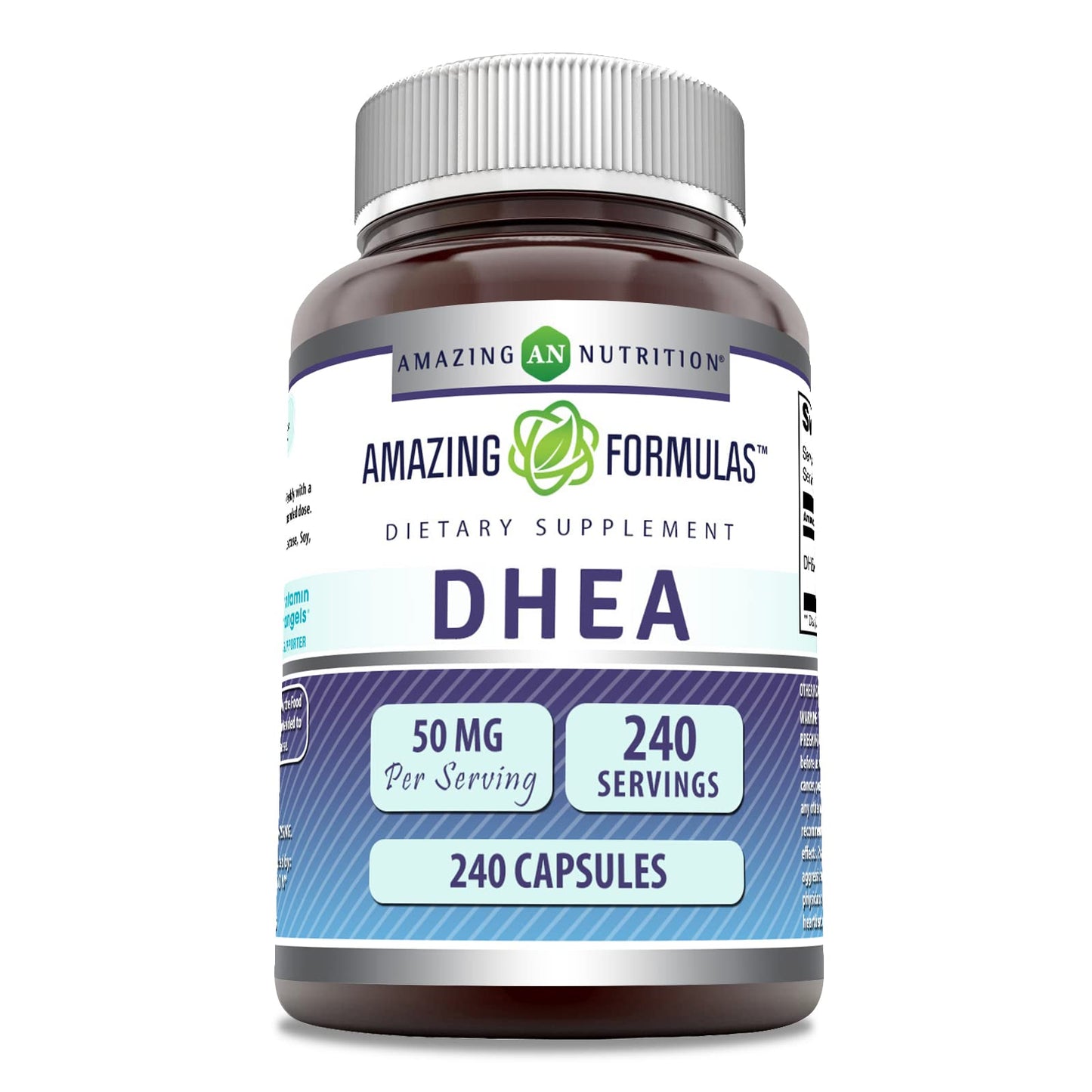 Amazing Nutrition DHEA 50 mg Dehydroepiandrosterone Capsule 240 Count
