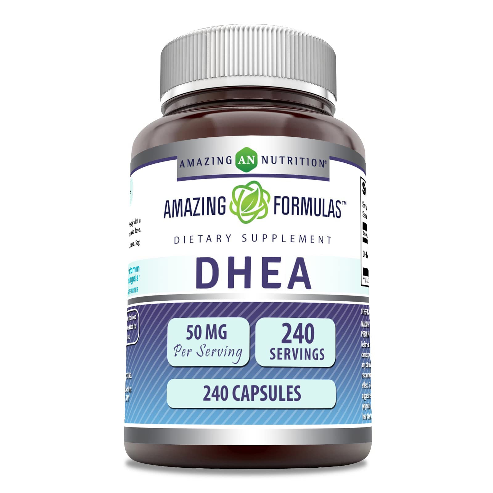 Amazing Nutrition DHEA 50 mg Dehydroepiandrosterone Capsule 240 Count