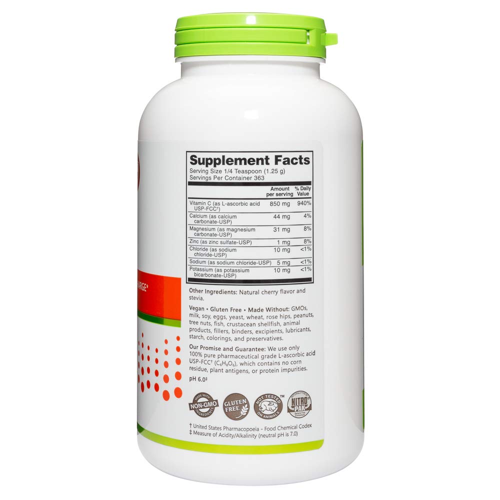NutriBiotic Cherry Electro-C Vitamin C & Electrolyte Powder, 16 Oz