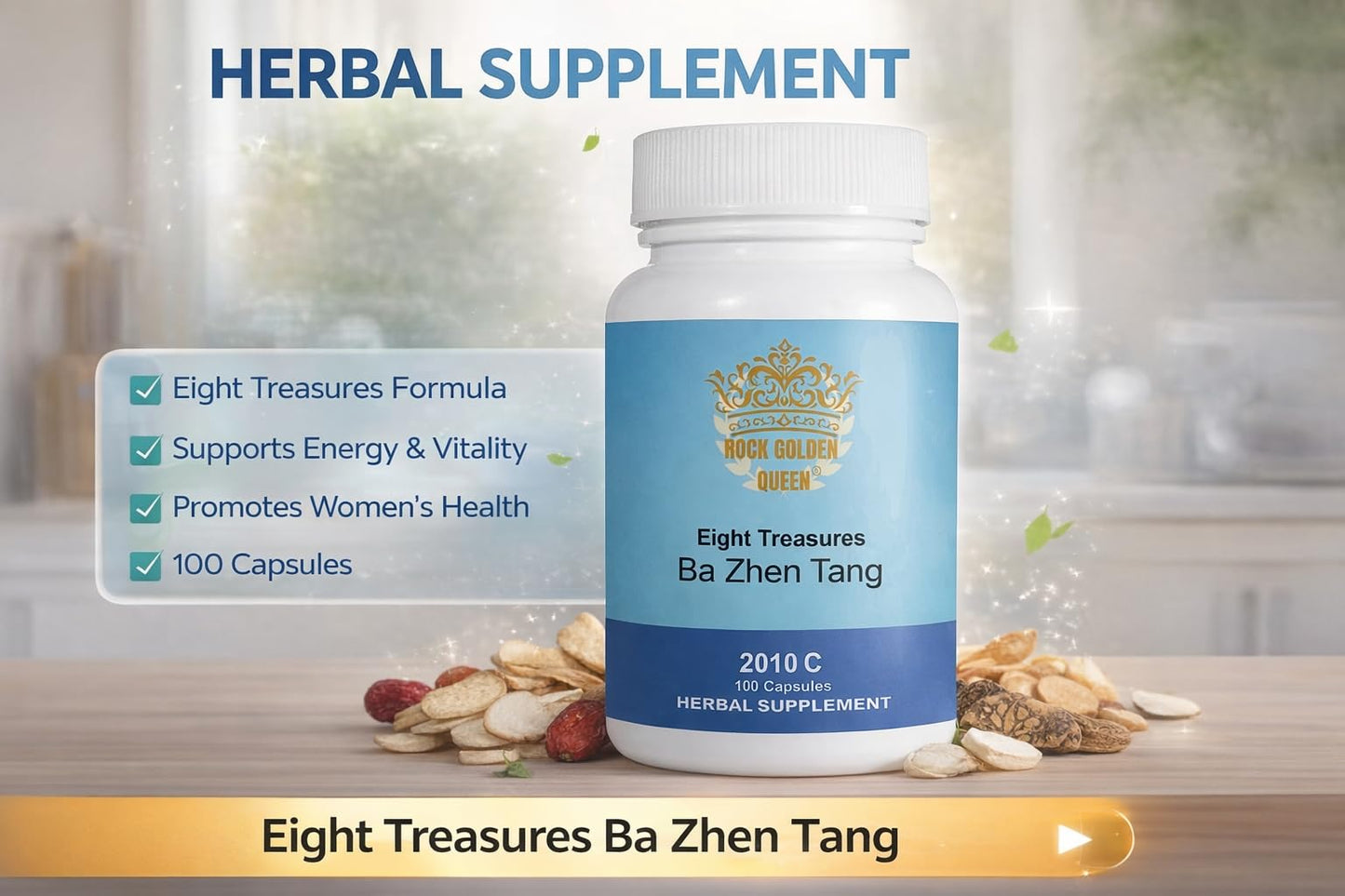 Rock Golden Queen Ba Zhen Tang/Eight Treasures Decoction Capsules 100
