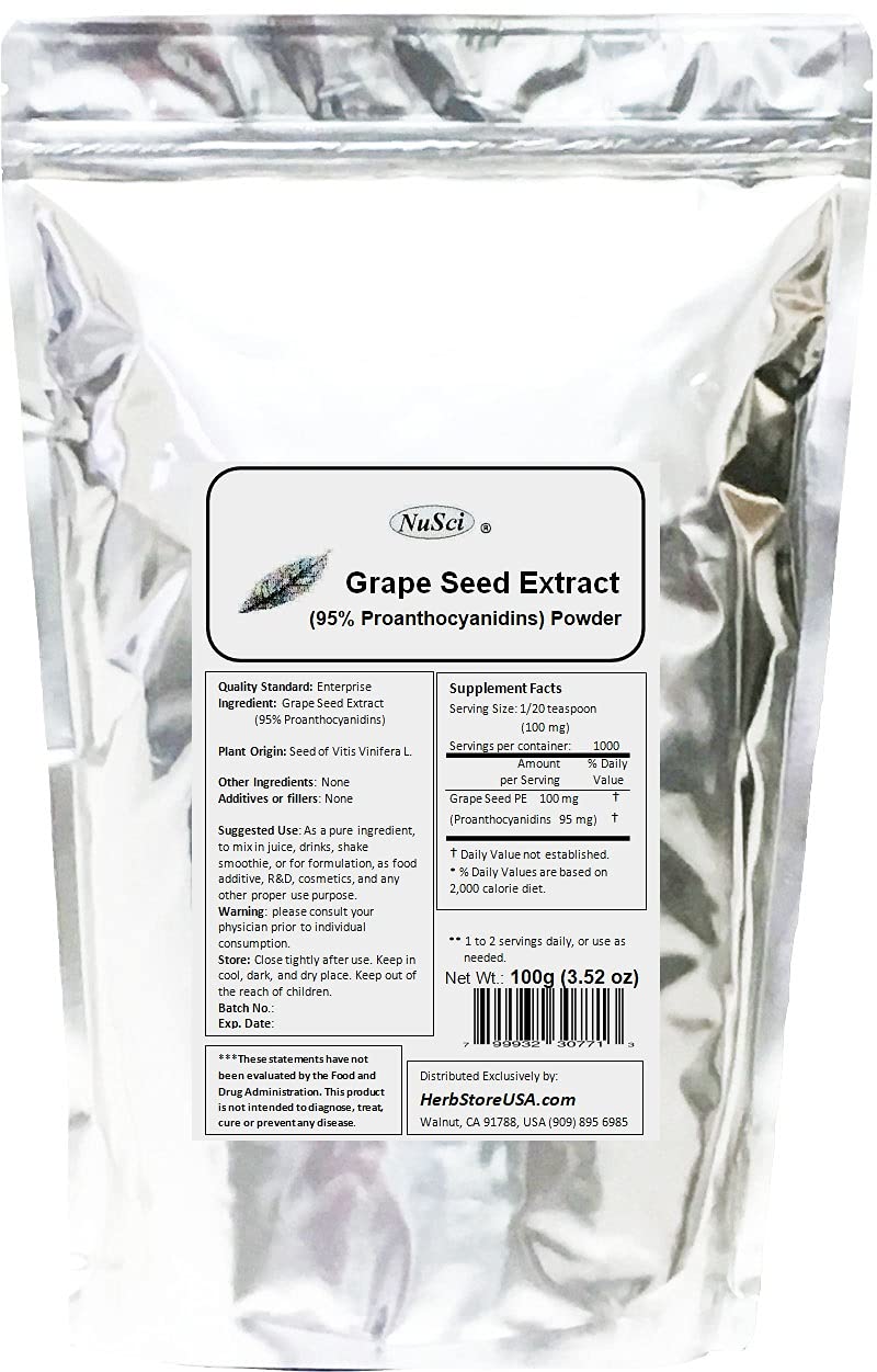 NuSci Grape Seed Extract Powder, 35.27 oz