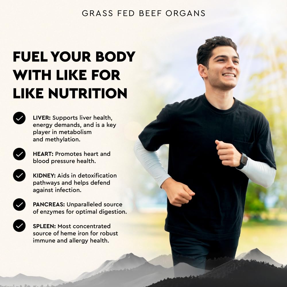 Ancestral Supplements Grass Fed Beef Organ Supplement Softgels 180