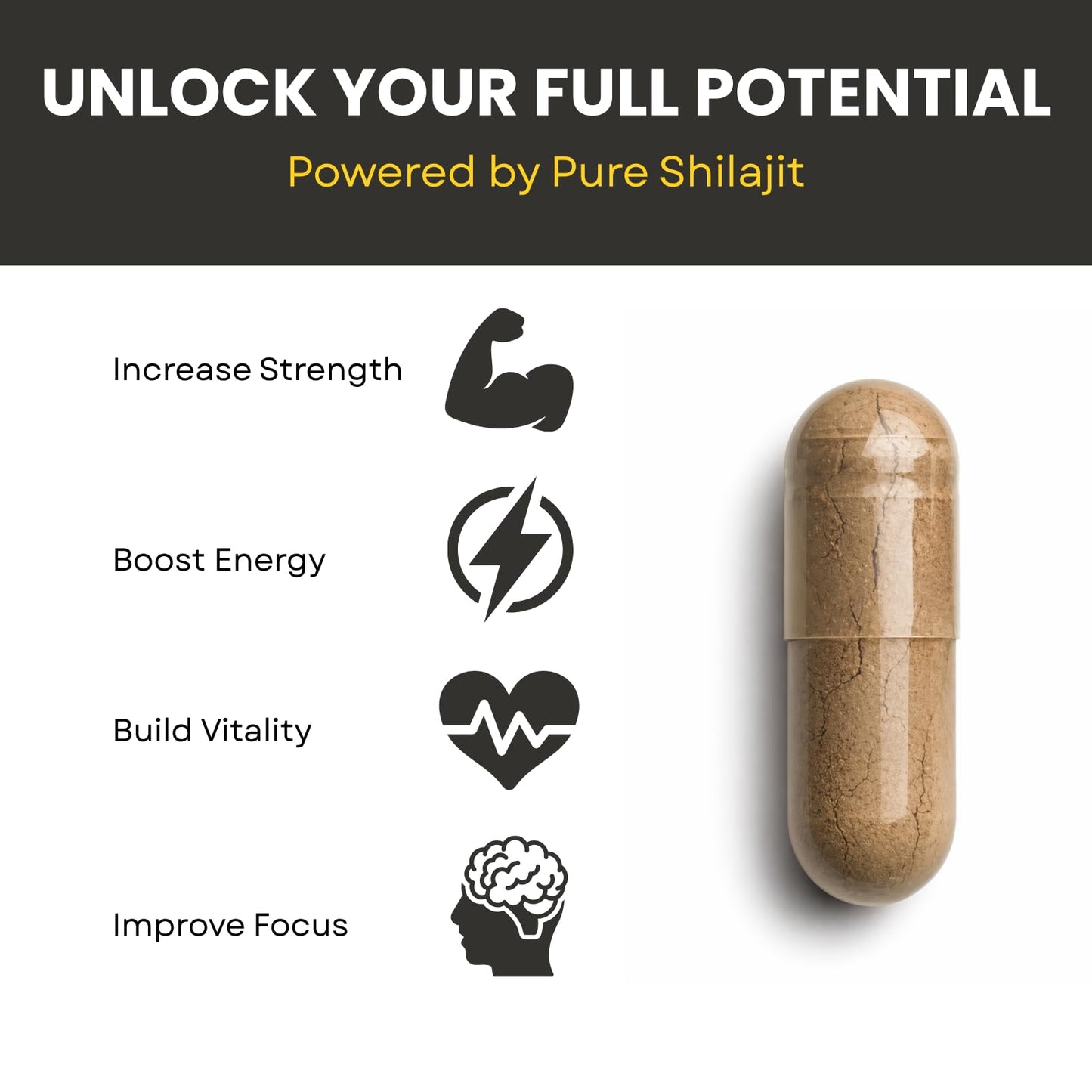 ROOTIVE Natural Testosterone Support for Men – Premium Shilajit Supplement with Tongkat Ali, Ashwagandha, Zinc, Magnesium & Boron – Fulvic Acid for Energy, Stamina & Male Vitality, Capsules, 60 Count
