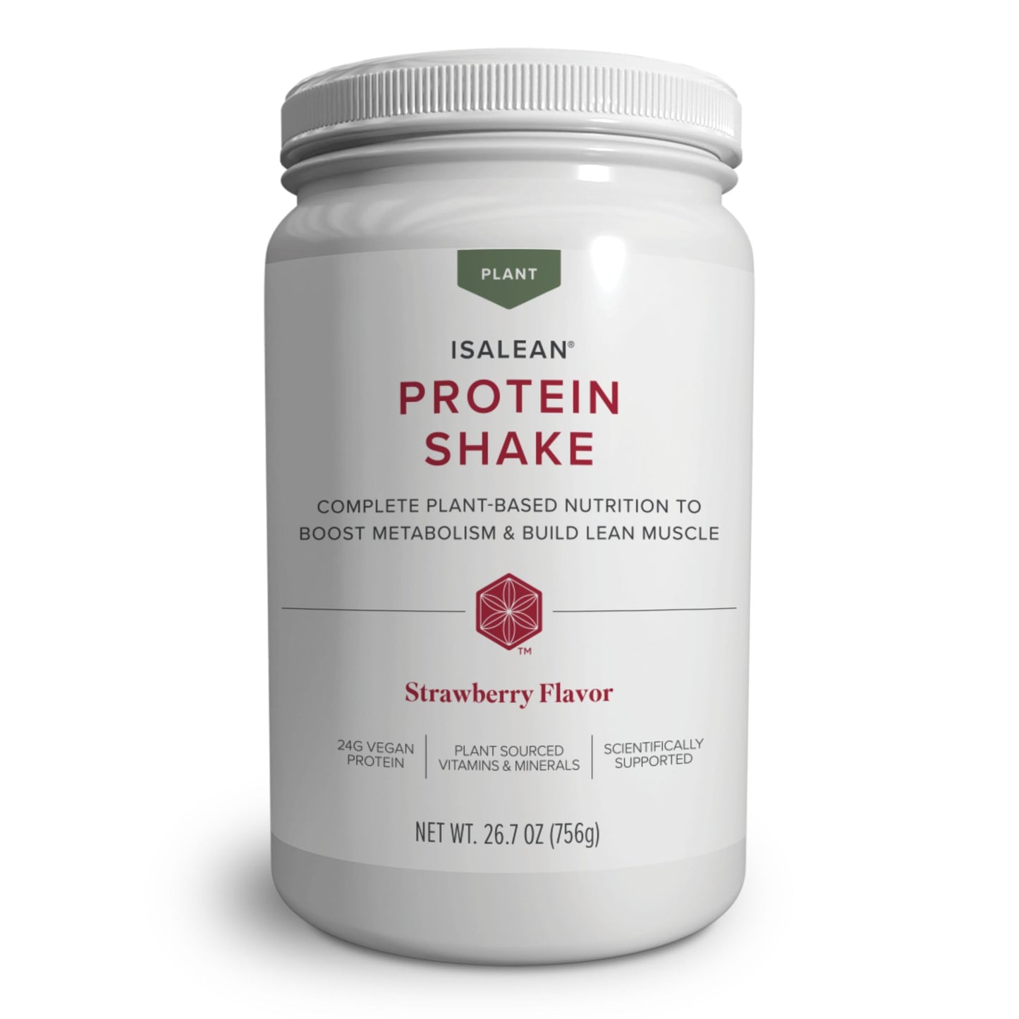 Isagenix Plant-Based IsaLean Protein Shake - Meal Replacement Drink Powder, 26.7 oz