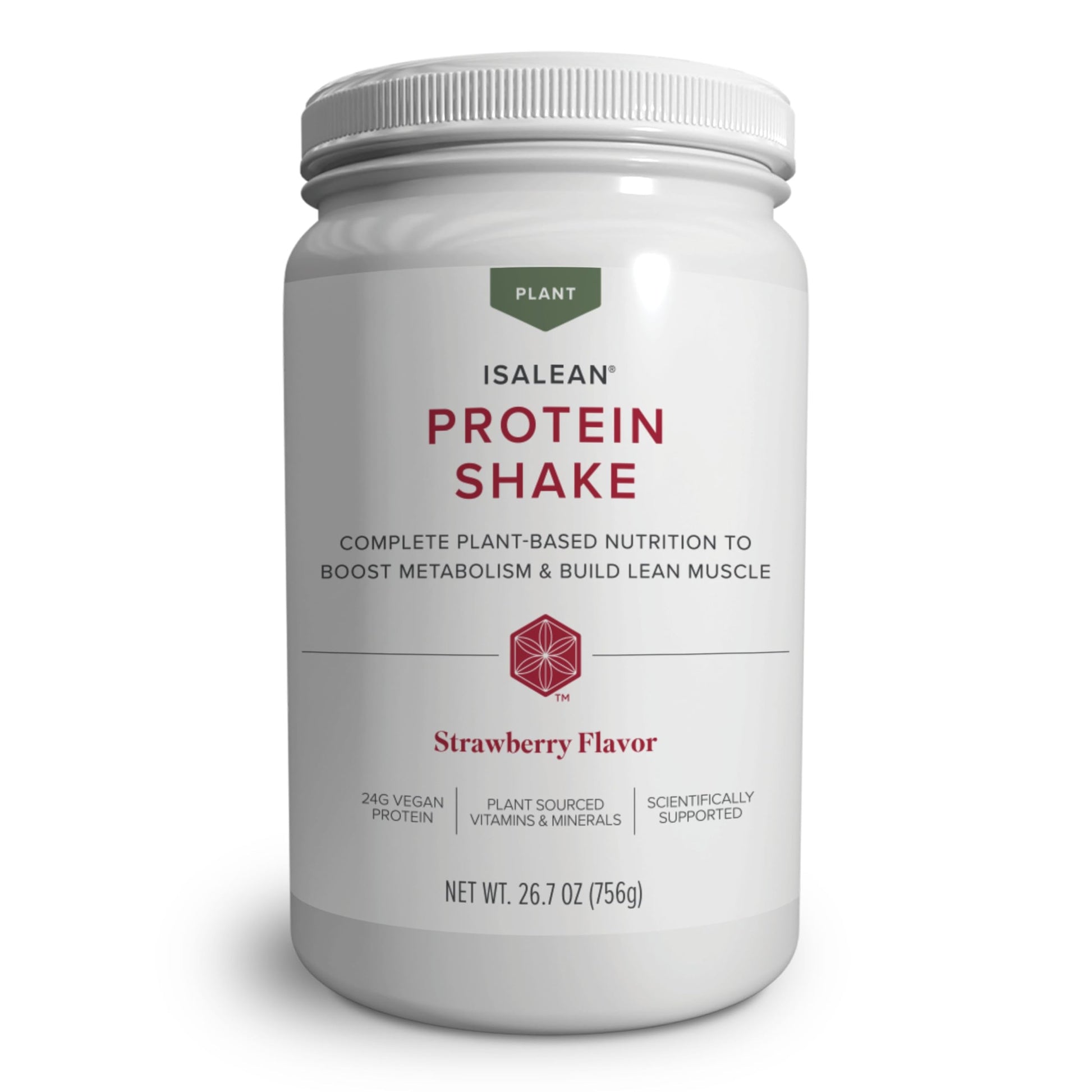 Isagenix Plant-Based IsaLean Protein Shake - Meal Replacement Drink Powder, 26.7 oz
