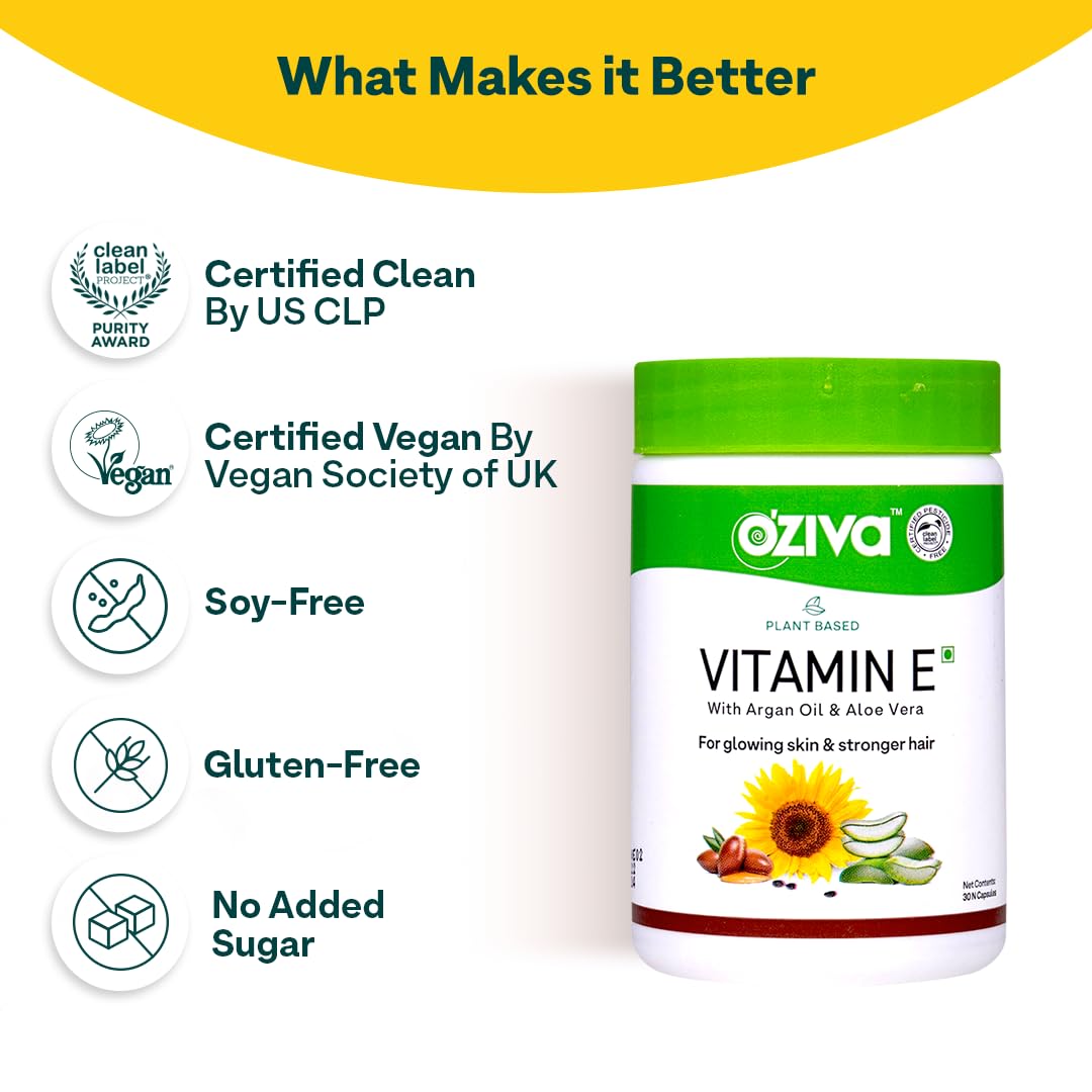 OZIVA Vitamin E Capsule 30 Capsules