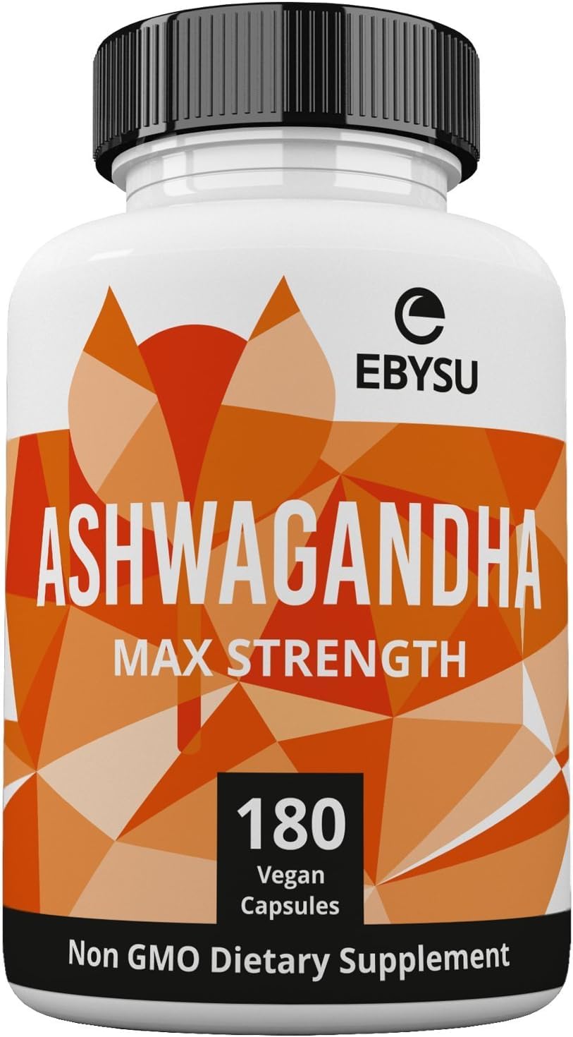 EBYSU Ashwagandha 1,300mg Capsules 180 Count