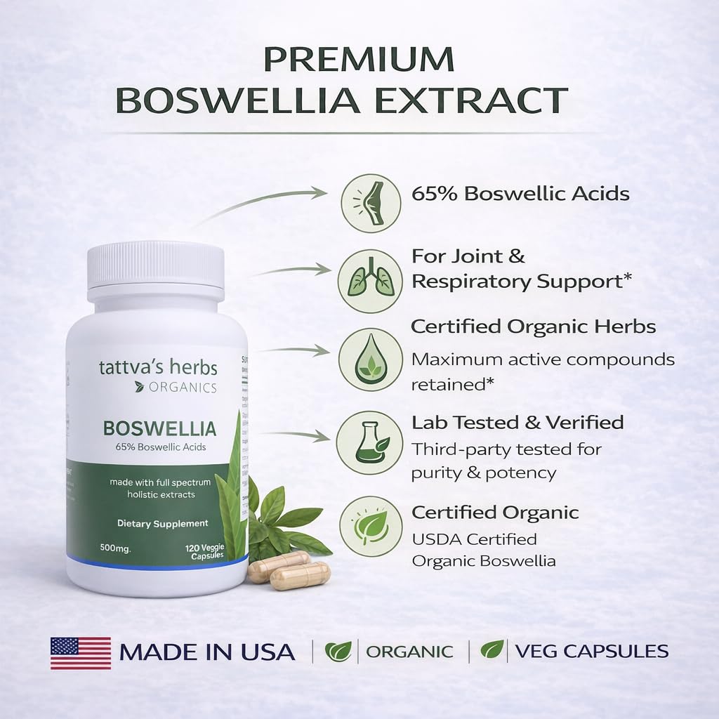 Tattva's Herbs Boswellia Serrata CO2 Holistic Extract Capsules 240