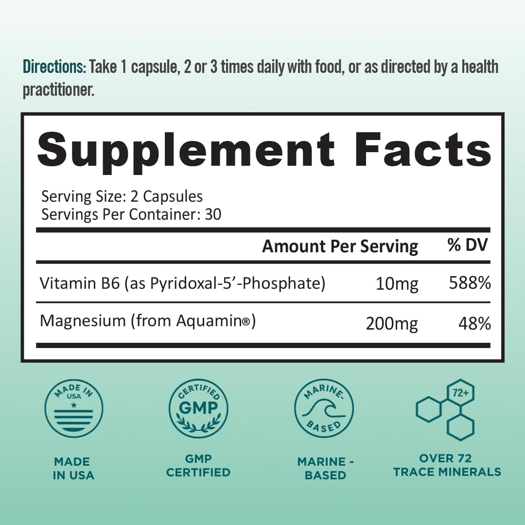 BB Company Ocean Magnesium 200mg Aquamin Capsule 60 Count