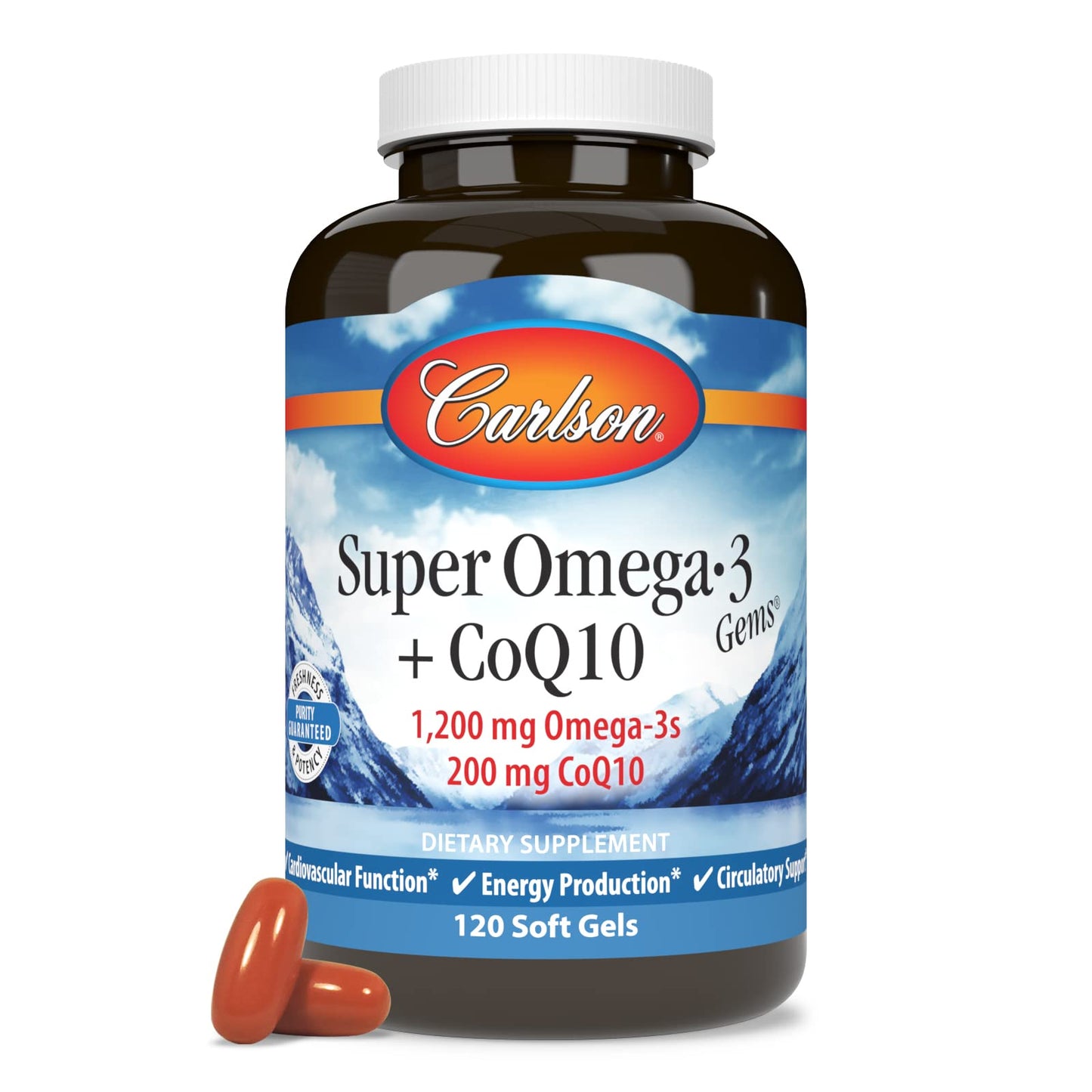 Carlson Super Omega-3 Gems + CoQ10 Softgel 120
