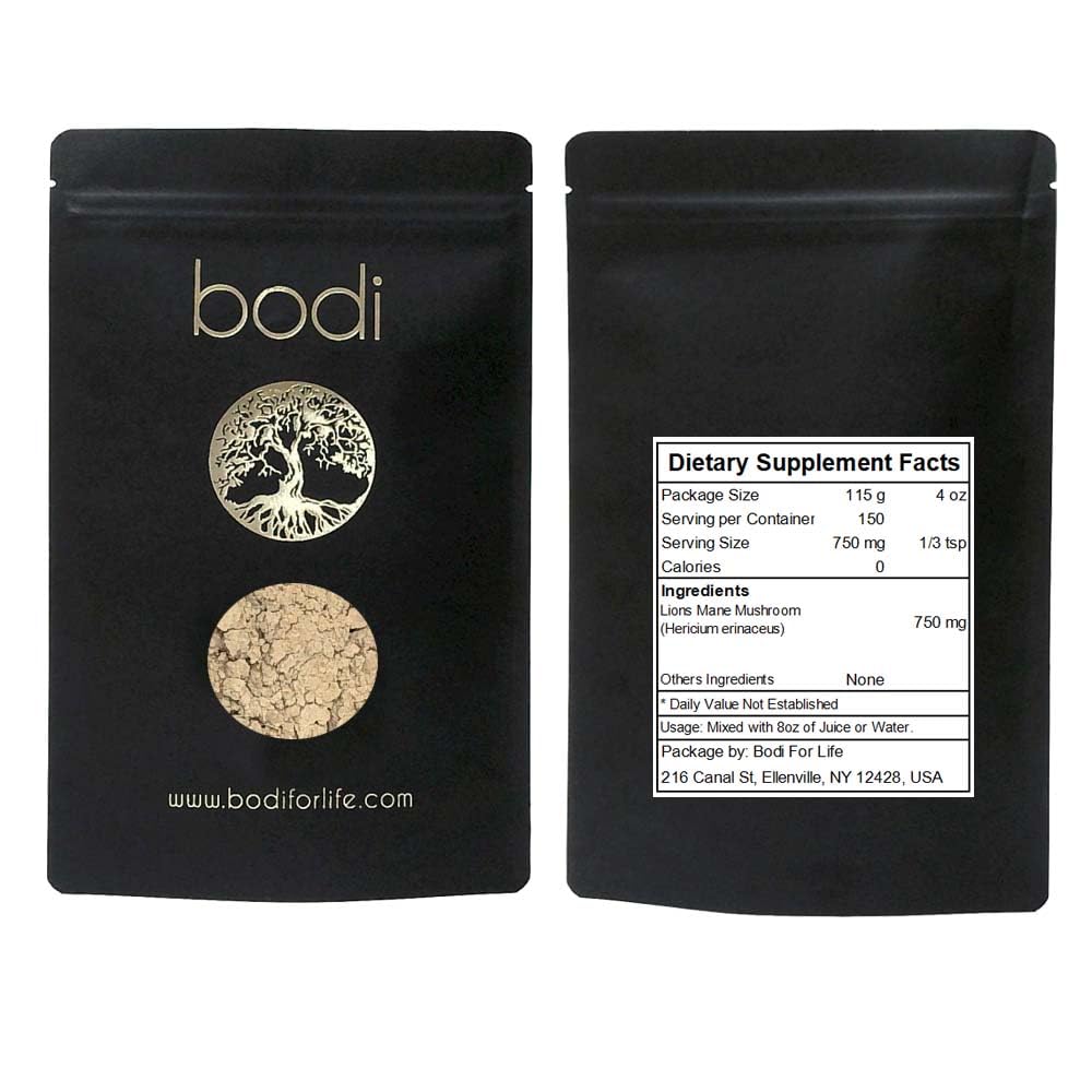 bodi Lions Mane Mushroom Powder 4 oz