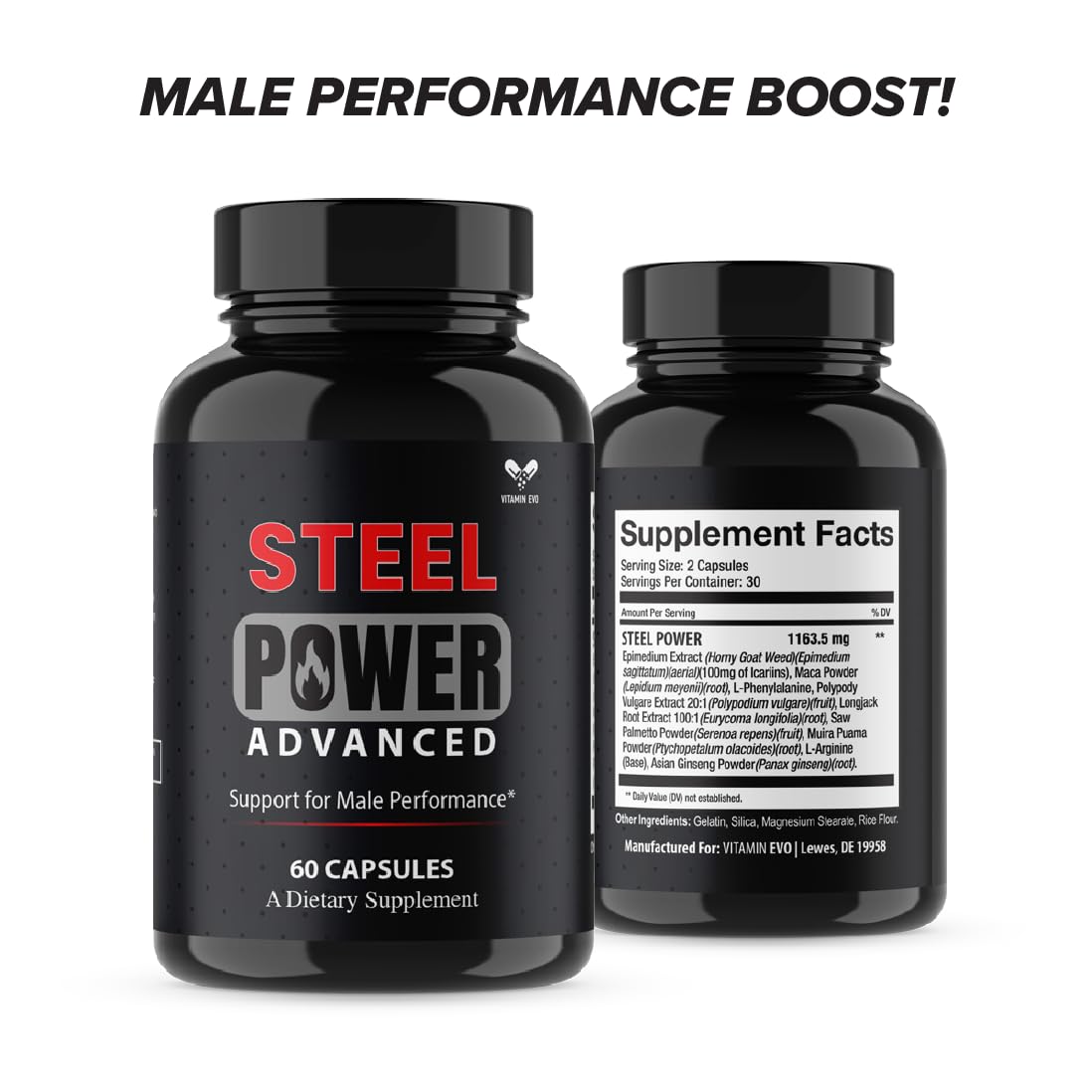 Vitamin Evo Steel Power Advanced Support Capsules, 60 Capsules
