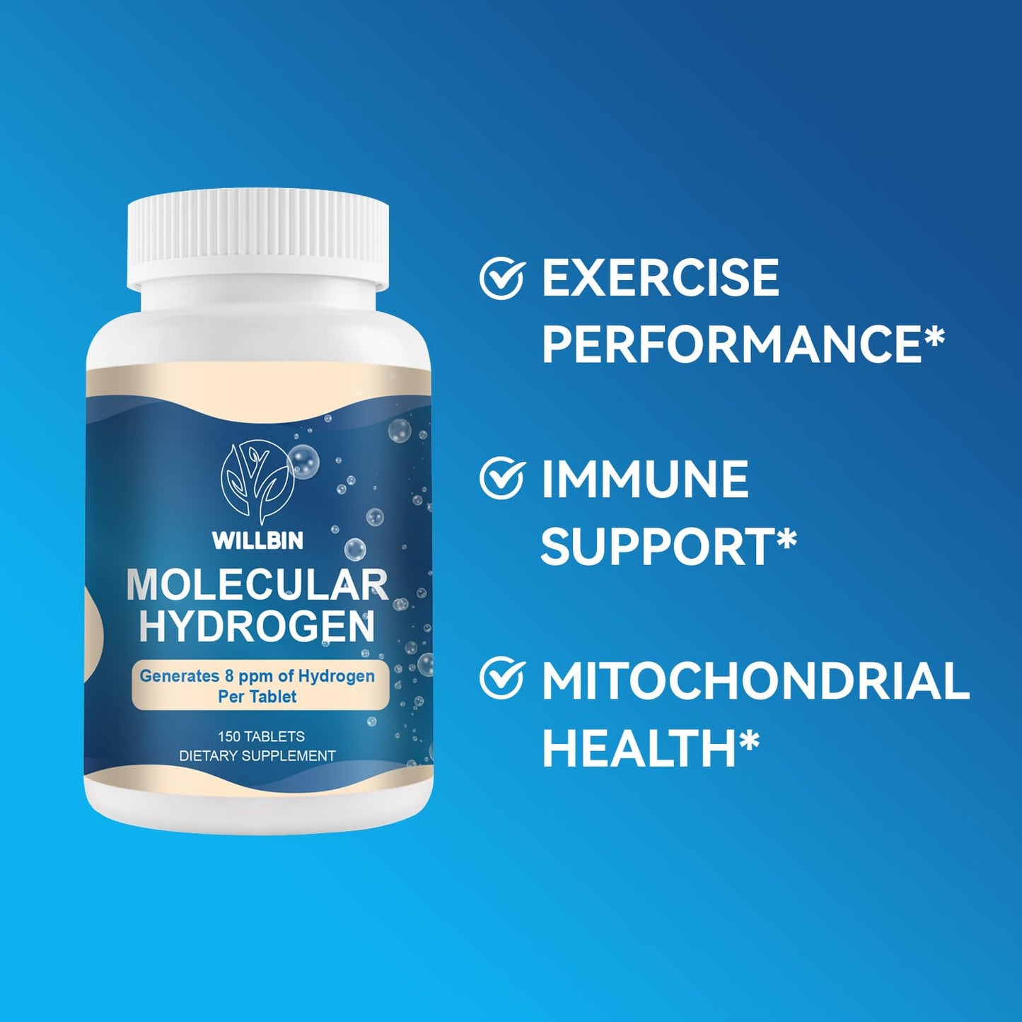 Willbin Hydrogen Water Tablets 150 Tablets
