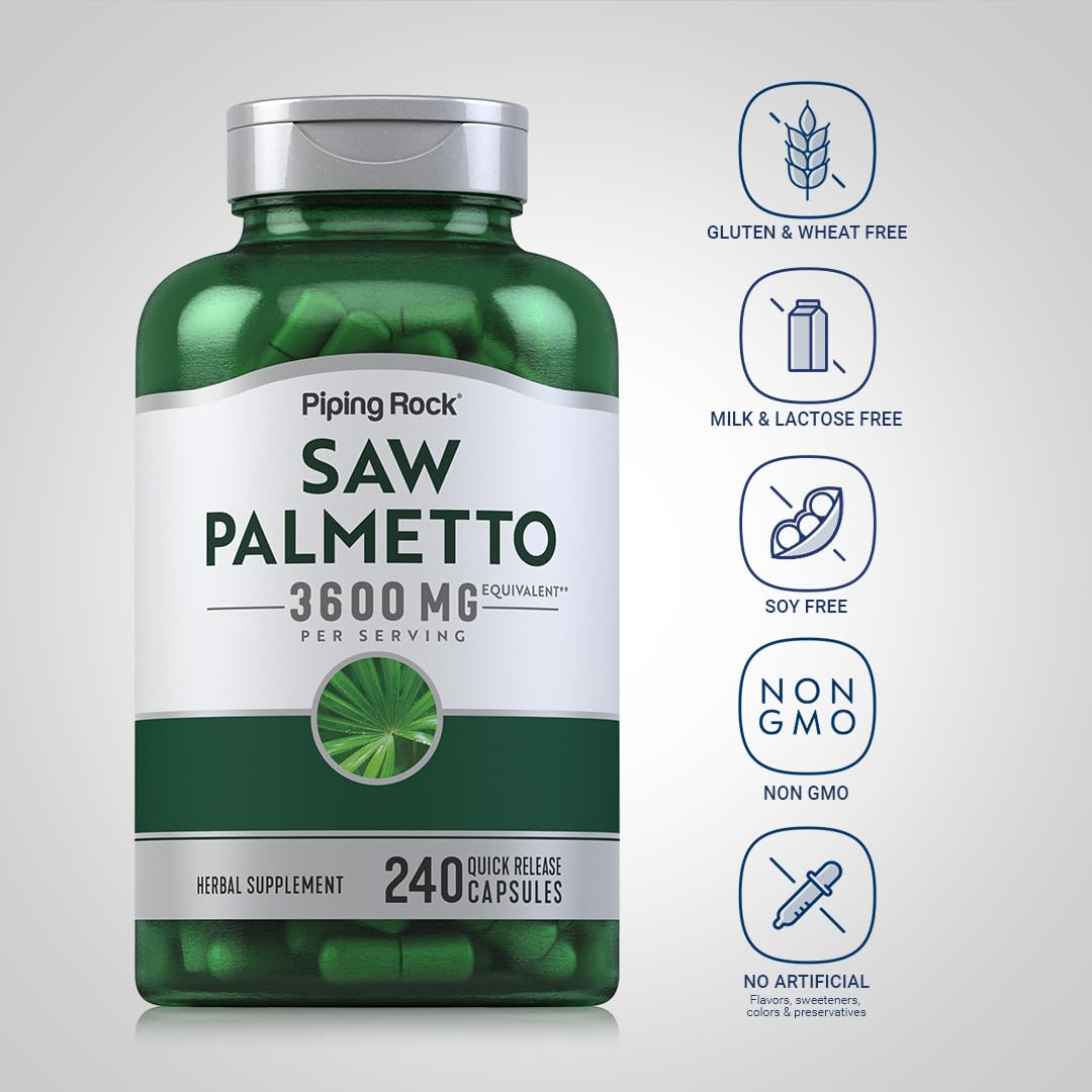 Piping Rock Saw Palmetto Extract 240 Capsules
