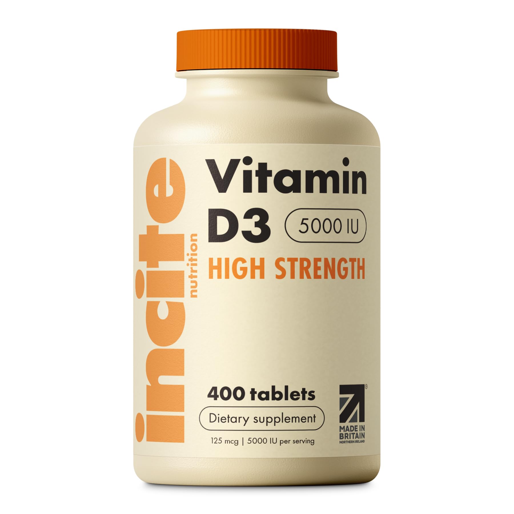 Incite Nutrition Vitamin D3 5000iu Tablets 400