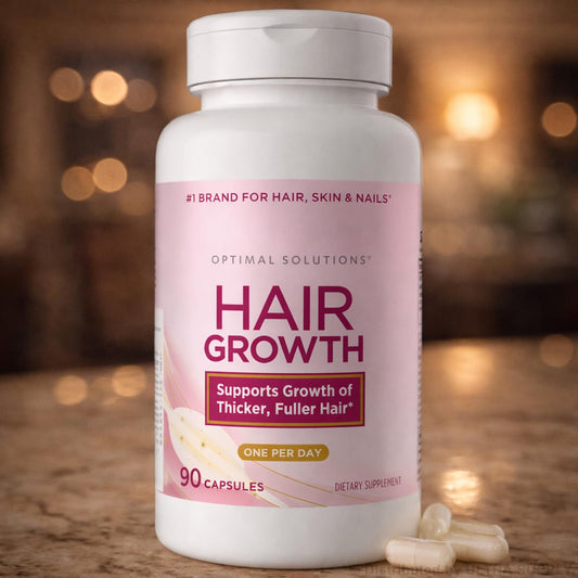 Generic NB Optimal-Solutions Hair Growth Biotin 10000 mcg Silicon Arginine Non GMO, 90 Capsules
