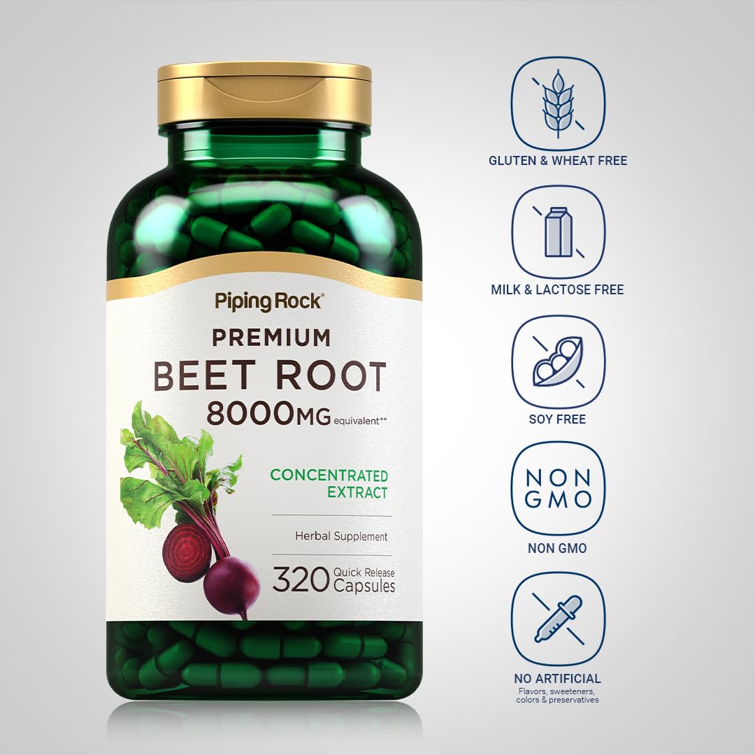 Piping Rock Beet Root Powder Capsules 320 Capsules