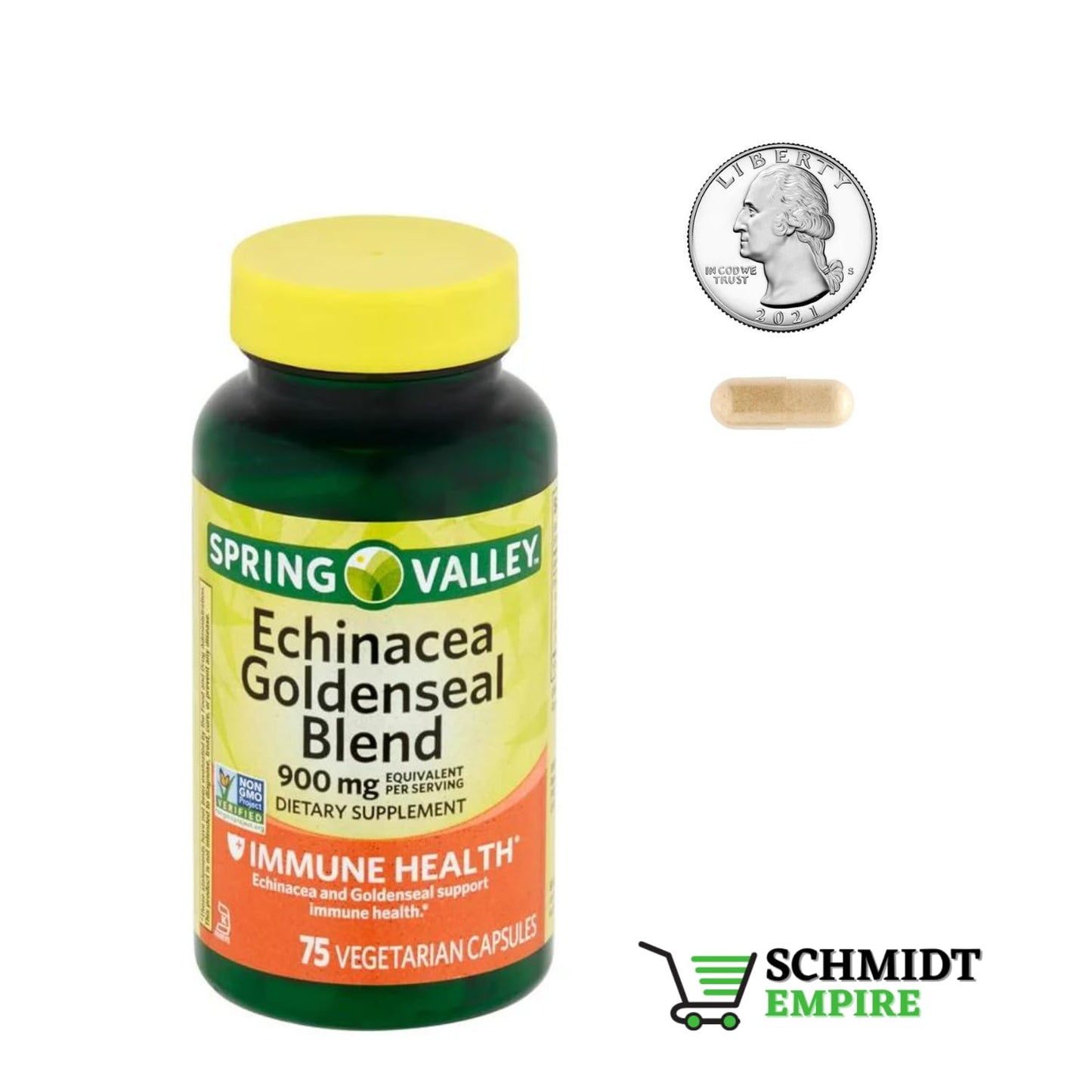 Schmidt Empire Echinacea Goldenseal Blend Dietary Supplement, 75 Vegetarian Capsules